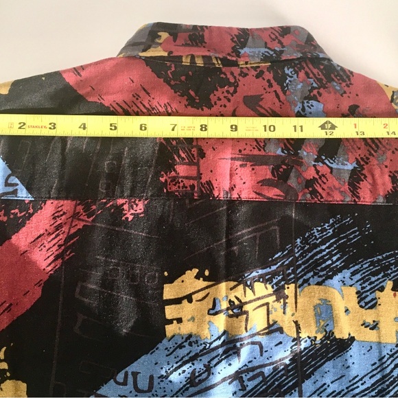 SHEIN button down men multicolor shirt - Picture 2 of 11